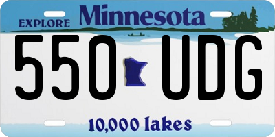 MN license plate 550UDG