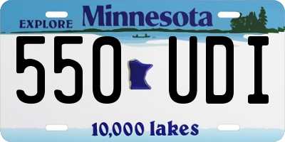 MN license plate 550UDI