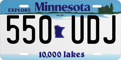 MN license plate 550UDJ