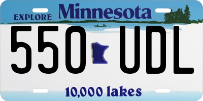 MN license plate 550UDL