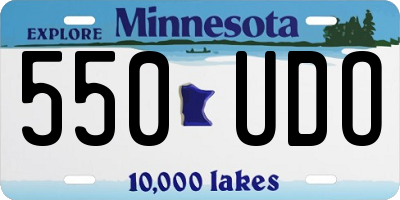 MN license plate 550UDO