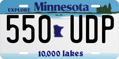 MN license plate 550UDP