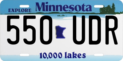 MN license plate 550UDR