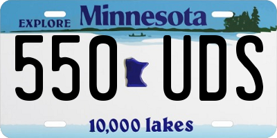 MN license plate 550UDS