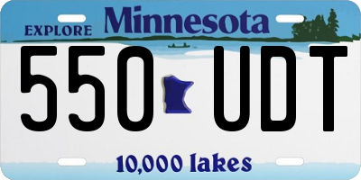 MN license plate 550UDT