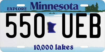 MN license plate 550UEB