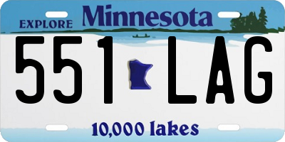 MN license plate 551LAG