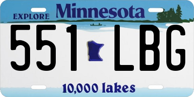 MN license plate 551LBG