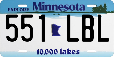 MN license plate 551LBL