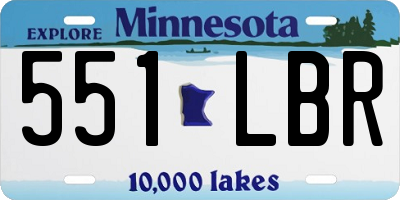 MN license plate 551LBR