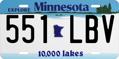 MN license plate 551LBV