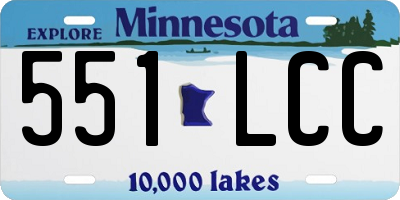MN license plate 551LCC