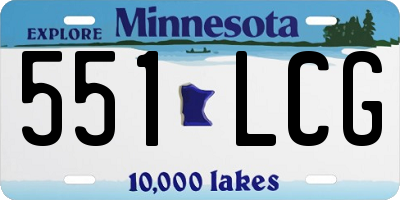 MN license plate 551LCG