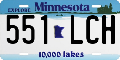MN license plate 551LCH