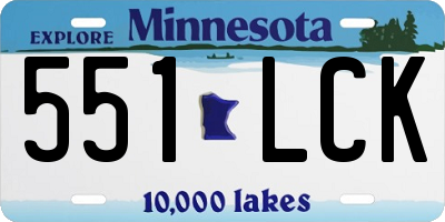 MN license plate 551LCK