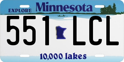 MN license plate 551LCL