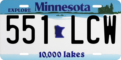 MN license plate 551LCW
