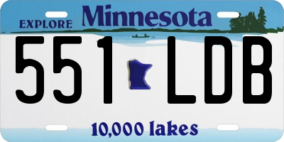 MN license plate 551LDB