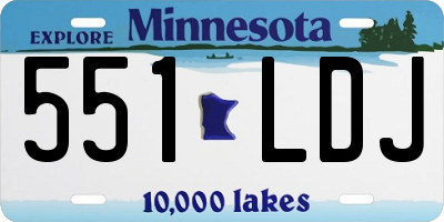 MN license plate 551LDJ