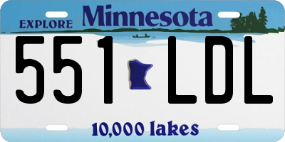 MN license plate 551LDL