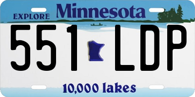 MN license plate 551LDP