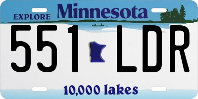 MN license plate 551LDR