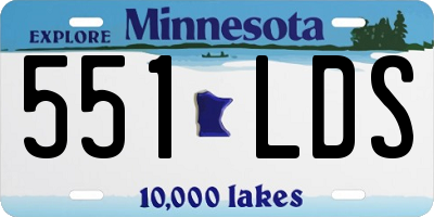 MN license plate 551LDS