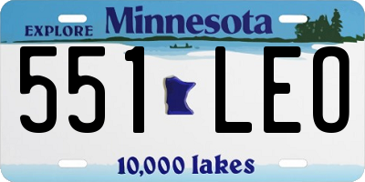 MN license plate 551LEO