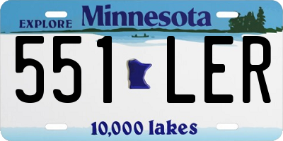 MN license plate 551LER