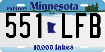 MN license plate 551LFB