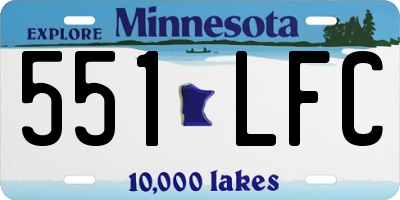 MN license plate 551LFC