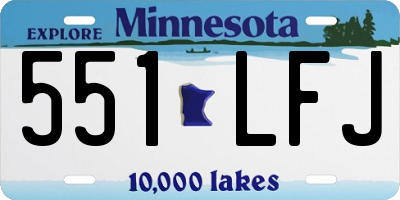 MN license plate 551LFJ