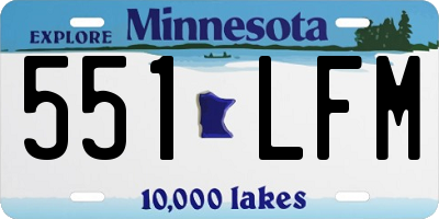 MN license plate 551LFM