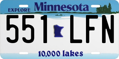 MN license plate 551LFN