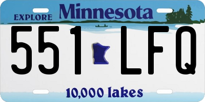 MN license plate 551LFQ