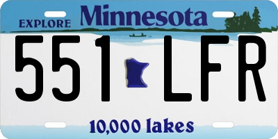 MN license plate 551LFR