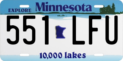 MN license plate 551LFU