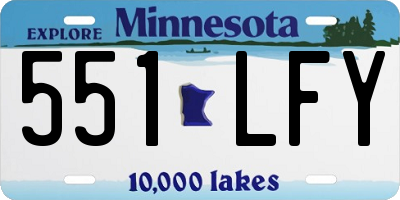 MN license plate 551LFY