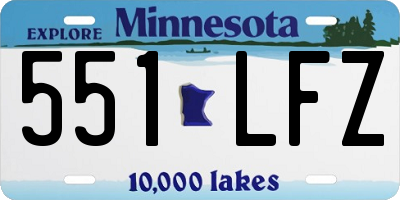 MN license plate 551LFZ
