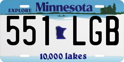 MN license plate 551LGB
