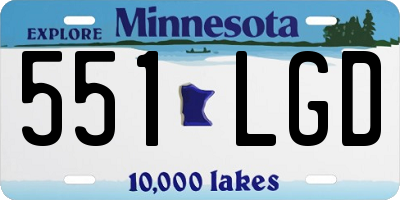 MN license plate 551LGD