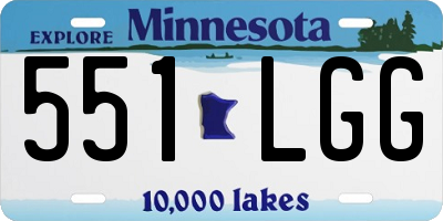 MN license plate 551LGG
