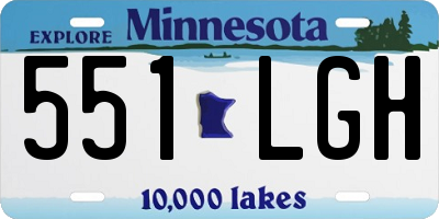 MN license plate 551LGH
