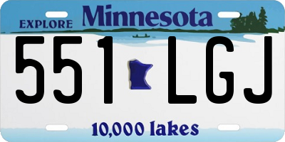 MN license plate 551LGJ
