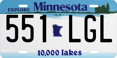 MN license plate 551LGL