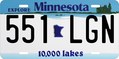 MN license plate 551LGN