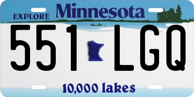 MN license plate 551LGQ