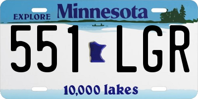 MN license plate 551LGR