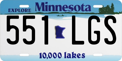 MN license plate 551LGS