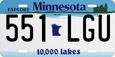 MN license plate 551LGU